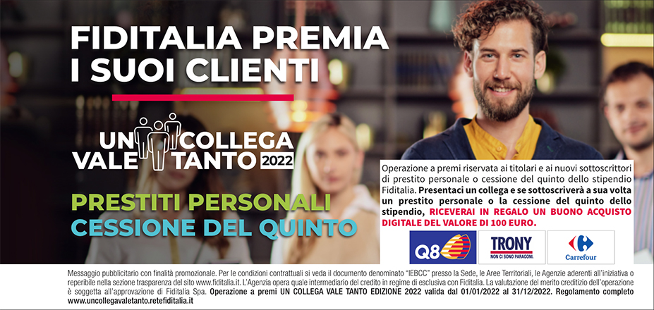 Agenzia Aesse Solutions S.a.s. Fiditalia | Palermo, Trapani, Mazara Del Vallo | Banner UnCollegaValeTanto
